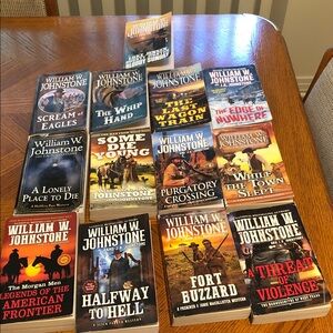 WESTERN BOOKS 13 William W. Johnstone Book Collection Good Condition SMOKE FREE